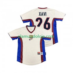 Camisola FC Barcelona XAVI 26 Retro Homem Equipamento Segundo 1998 1999 Manga Curta